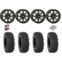 System 3 XTR370 28x10-14 Tires on HL22 Gloss Black & Machined Wheels