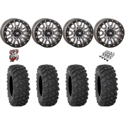 System 3 XTR370 35x10-15 Tires on HL23 Gunmetal Grey Beadlock Wheels