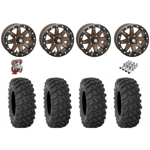 System 3 XTR370 28x10-14 Tires on STI HD9 Bronze Beadlock Wheels