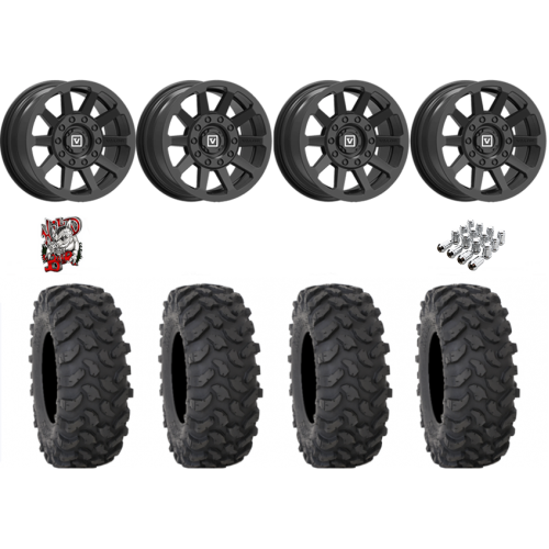 System 3 XTR370 28x10-14 Tires on V02 Satin Black Wheels