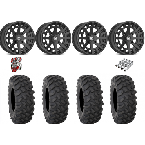 System 3 XTR370 37x10-15 Tires on V04 Satin Black Wheels