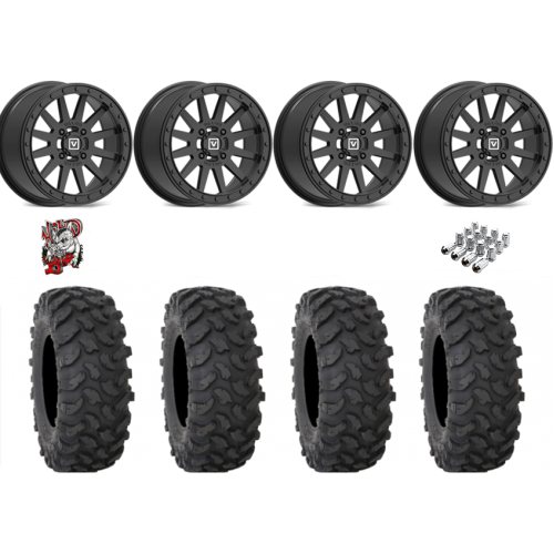 System 3 XTR370 35x10-15 Tires on V05 Satin Black Beadlock Wheels