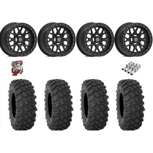 System 3 XTR370 37x10-15 Tires on V07 Satin Black Beadlock Wheels