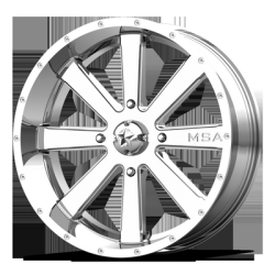 BKT TR 171 35-8.3-20 Tires on MSA M34 Flash Chrome Wheels