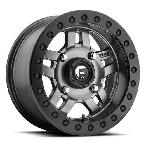 Fuel Off-Road Anza D918 Beadlock Matte Anthracite w/ Black Ring 14x7 Wheel/Rim