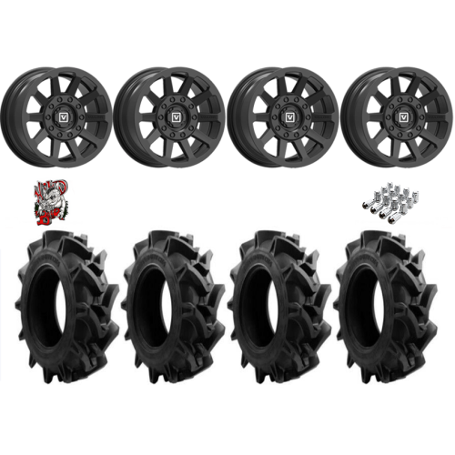 EFX Motohavok 28x8.5-14 Tires on V02 Satin Black Wheels