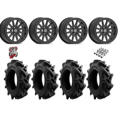 EFX Motohavok 28x8.5-14 Tires on V05 Satin Black Beadlock Wheels