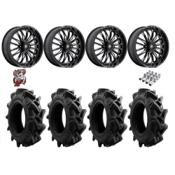 EFX Motohavok 32x8.5-18 Tires on Fuel Arc Gloss Black Milled Wheels