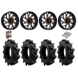 EFX Motohavok 35x8.5-22 Tires on Fuel Runner Candy Orange Wheels