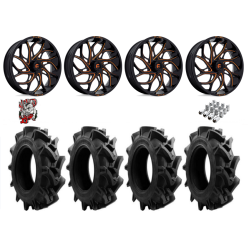 EFX Motohavok 33-8.5-20 Tires on Fuel Runner Candy Orange Wheels