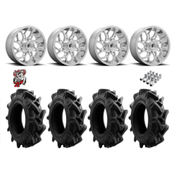 EFX Motohavok 35x8.5-22 Tires on Fuel Runner Polished Wheels