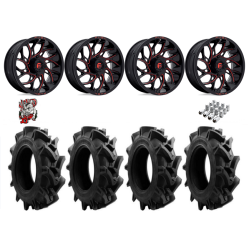 EFX Motohavok 32x8.5-18 Tires on Fuel Runner Candy Red Wheels