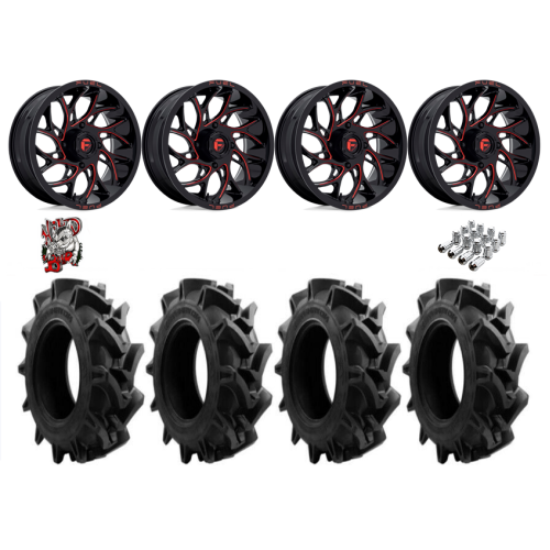 EFX Motohavok 32x8.5-18 Tires on Fuel Runner Candy Red Wheels