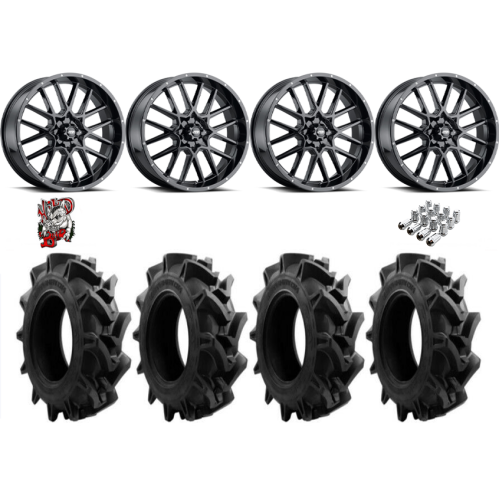 EFX Motohavok 32x8.5-18 Tires on ITP Hurricane Gloss Black Wheels