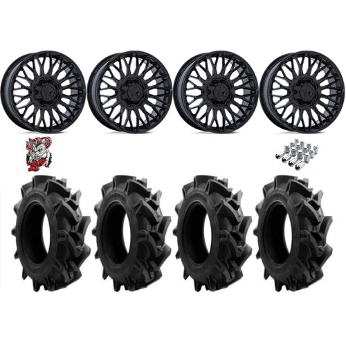 EFX Motohavok 37x9.5-22 Tires on MSA M50 Clubber Gloss Black Wheels