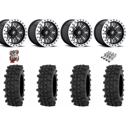 Frontline ACP 32x10-15 Tires on Fuel Hardline Gloss Black Milled Beadlock Wheels