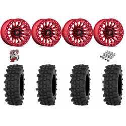 Frontline ACP 32x10-15 Tires on Fuel Rincon Candy Red Beadlock Wheels