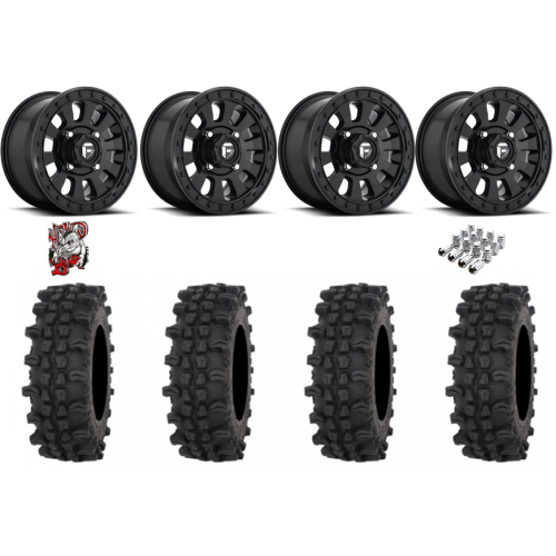 Frontline ACP 30x10-14 Tires on Fuel Tactic Matte Black Wheels