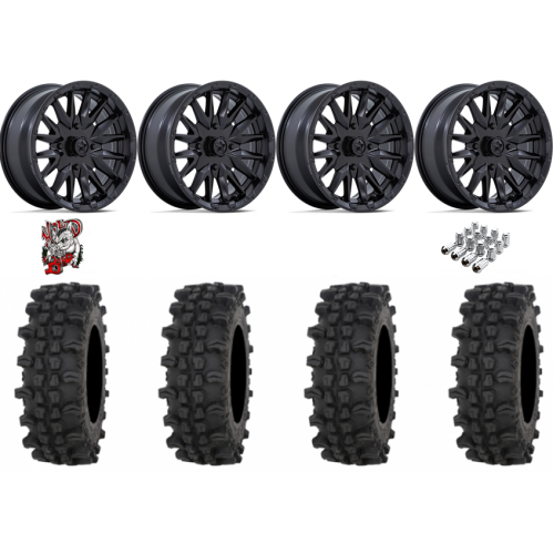 Frontline ACP 30x10-14 Tires on MSA M49 Creed Matte Black Wheels