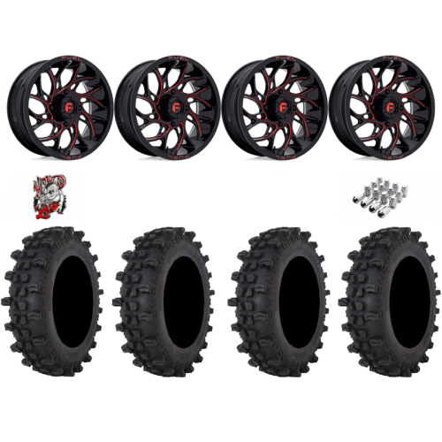 Frontline ACP 37x9.5-22 Tires on Fuel Runner Candy Red Wheels