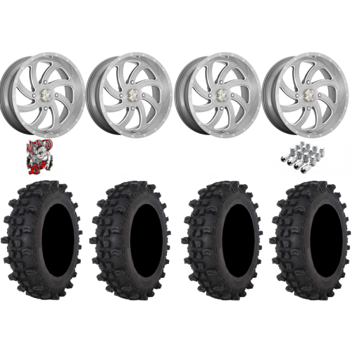 Frontline ACP 37x9.5-22 Tires on MSA M36 Switch Brushed Titanium Wheels