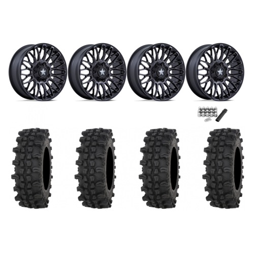 Frontline ACP 37x9.5-22 Tires on MSA M50 Clubber Matte Black DDT Wheels