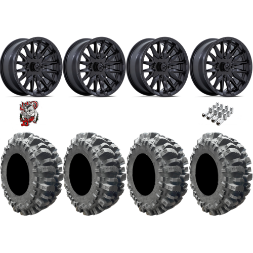 Interco Bogger 31x9.5-15 Tires on MSA M49 Creed Matte Black Wheels