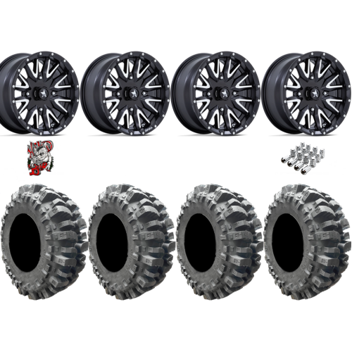 Interco Bogger 31x9.5-15 Tires on MSA M49 Creed Matte Black & Machined Wheels