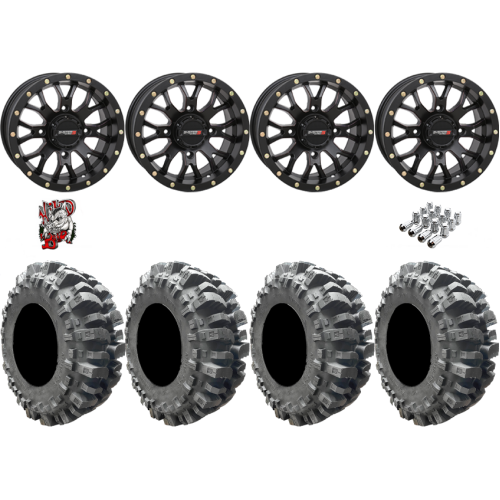 Interco Bogger 31x9.5-14 Tires on ST-3 Matte Black Wheels