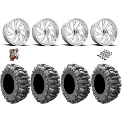 Interco Bogger 33x9.5-20 Tires on Fuel Kompressor Polished Wheels