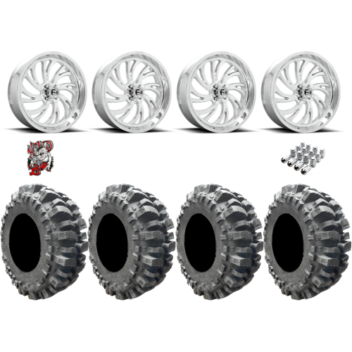 Interco Bogger 33x9.5-20 Tires on Fuel Kompressor Polished Wheels