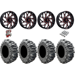 Interco Bogger 33x9.5-20 Tires on Fuel Runner Candy Red Wheels