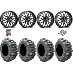 Interco Bogger 33x9.5-20 Tires on ITP Hurricane Gloss Black Wheels