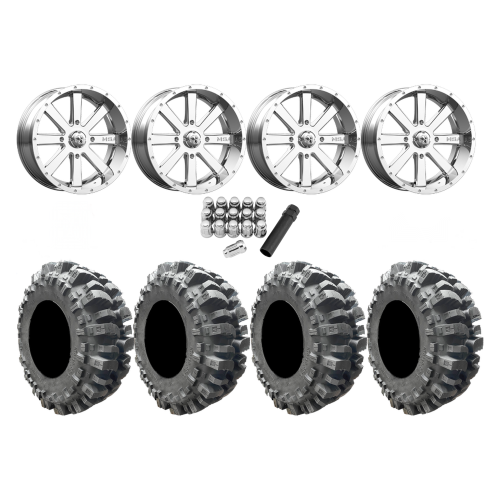 Interco Bogger 35x9.5-20 Tires on MSA M34 Flash Chrome Wheels