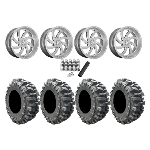 Interco Bogger 35x9.5-20 Tires on MSA M36 Switch Brushed Titanium Wheels