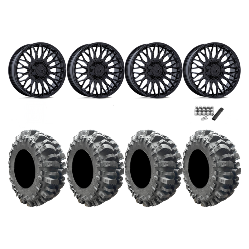 Interco Bogger 33x9.5-20 Tires on MSA M50 Clubber Gloss Black Wheels