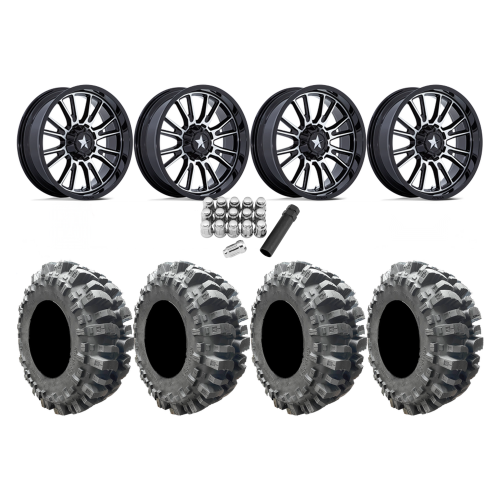 Interco Bogger 35x9.5-20 Tires on MSA M51 Thunderlips Machined Wheels