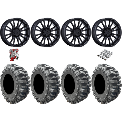 Interco Bogger 33x9.5-20 Tires on MSA M51 Thunderlips Matte Black Wheels