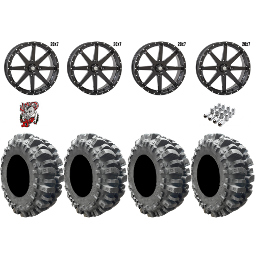 Interco Bogger 35x9.5-20 Tires on STI HD10 Gloss Black Wheels