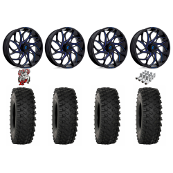 System 3 ATX470 35x10-18 Tires on Fuel Runner Candy Blue Wheels