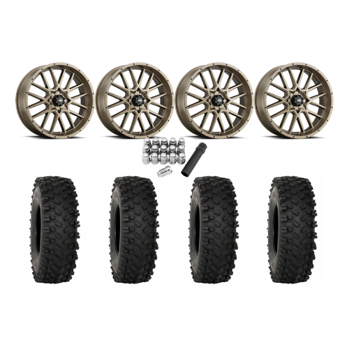 System 3 ATX470 35x10-18 Tires on ITP Hurricane Bronze Wheels