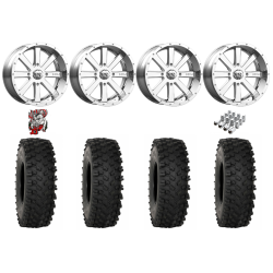 System 3 ATX470 35x10-18 Tires on MSA M34 Flash Chrome Wheels