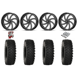 System 3 ATX470 35x10-18 Tires on MSA M36 Switch Gloss Black Milled Wheels