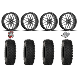 System 3 ATX470 35x10-18 Tires on MSA M45 Portal Gloss Black Milled Wheels