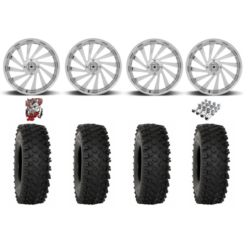 System 3 ATX470 35x10-18 Tires on MSA M46 Blade Chrome Wheels