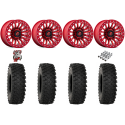 System 3 ATX470 35x10-15 Tires on Fuel Rincon Candy Red Beadlock Wheels