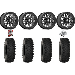 System 3 ATX470 35x10-15 Tires on Fuel Runner Gloss Black Milled Wheels