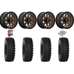 System 3 ATX470 35x10-15 Tires on Fuel Runner Matte Bronze Wheels