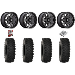 System 3 ATX470 33x10-15 Tires on MSA M45 Portal Gloss Black Milled Wheels