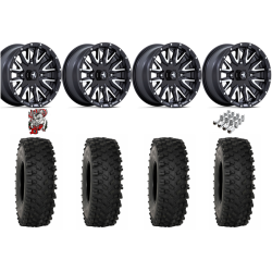 System 3 ATX470 33x10-15 Tires on MSA M49 Creed Matte Black & Machined Wheels